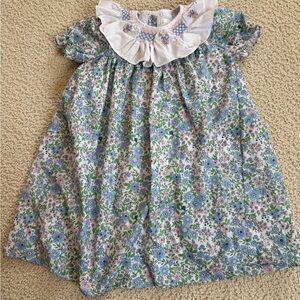 SOLD on CP - Cecil & Lou Floral Baby Dress with Embroidered Collar - size 6